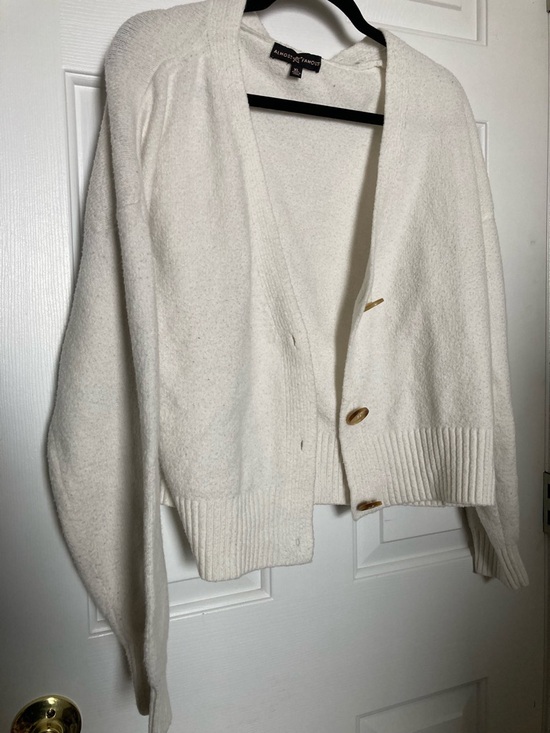 Almost Famous Sweaters - Almost Famous Cream Button-Front Cardigan
